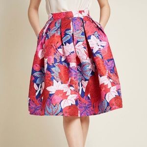ModCloth Off and Stunning Fit and Flare Skirt